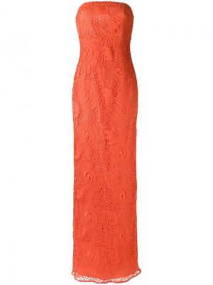 Strapless gown Tufi Duek. Цвет: жёлтый и оранжевый