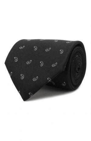 Шелковый галстук с принтом Van Laack. Цвет: черный
