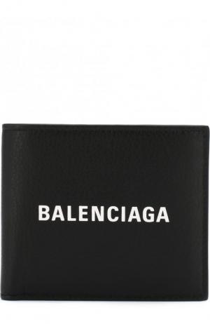 Кожаное портмоне с отделениями для кредитных карт Balenciaga. Цвет: черный
