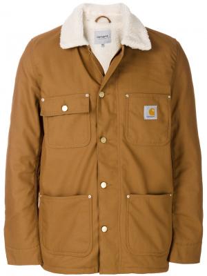 Пальто с накладными карманами Carhartt. Цвет: коричневый