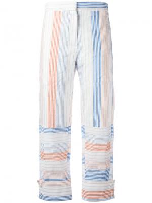 Укороченные брюки в полоску Stella McCartney. Цвет: белый