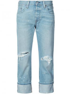 Укороченные джинсы Levis Levi's. Цвет: синий