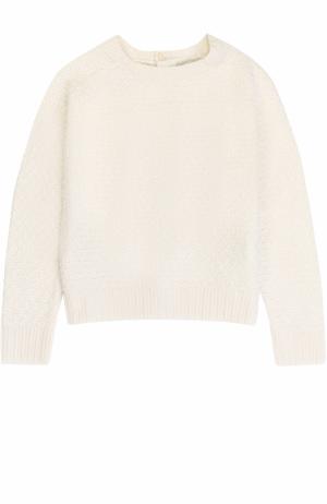 Пуловер фактурной вязки с бантами на спинке Polo Ralph Lauren. Цвет: белый