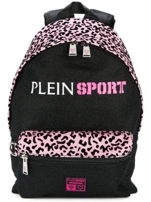 Рюкзак с леопардовым узором и блестками Plein Sport. Цвет: чёрный