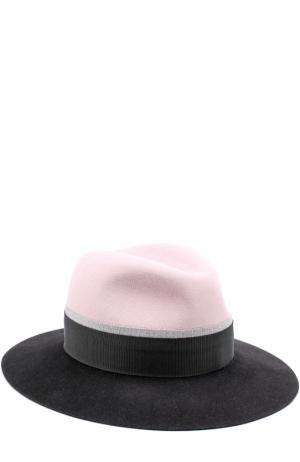 Фетровая шляпа Henrietta с лентой Maison Michel. Цвет: розовый
