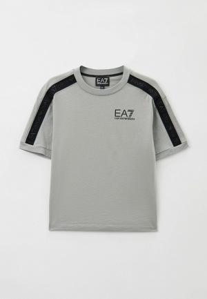 Футболка EA7. Цвет: серый