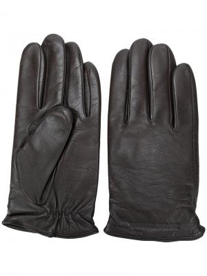Классические перчатки Emporio Armani. Цвет: коричневый