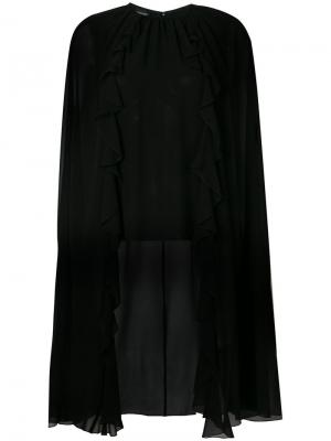 Полупрозрачная блузка-кейп Giambattista Valli. Цвет: чёрный