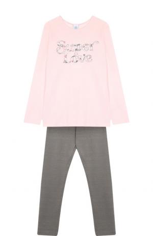 Хлопковая пижама Sanetta. Цвет: розовый