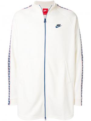 Mid-length banded track jacket Nike. Цвет: белый