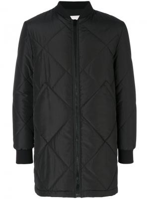 Стеганое пальто MSGM. Цвет: чёрный