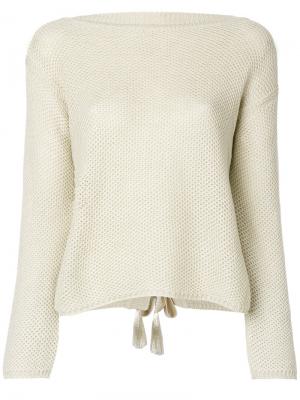 Классический приталенный свитер Forte. Цвет: телесный