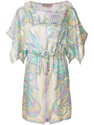 Платье с присборенной талией Emilio Pucci. Цвет: многоцветный