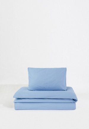 Постельное белье 1,5-спальное Lamoda Home. Цвет: голубой