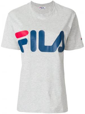 Футболка с принтом логотипа Fila. Цвет: серый