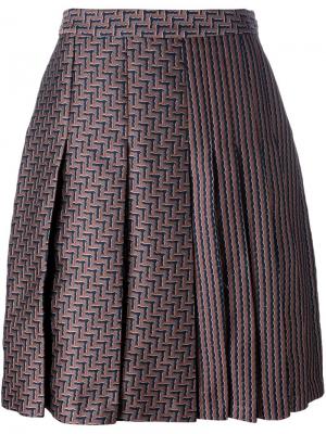 Плиссированная юбка с высокой талией Dvf Diane Von Furstenberg. Цвет: многоцветный