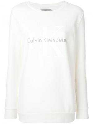 Толстовка с логотипом Calvin Klein. Цвет: телесный