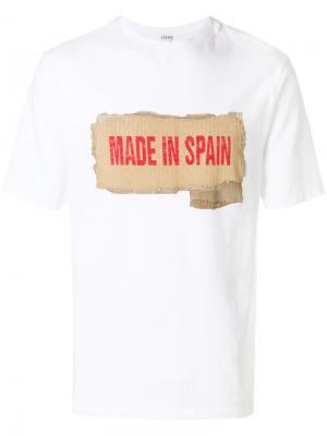 Футболка Made in Spain Loewe. Цвет: белый