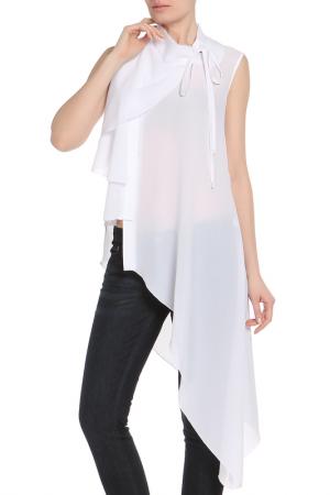 Блуза асимметричная Adzhedo. Цвет: белый