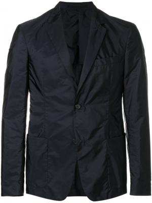 Нейлоновый однобортный пиджак Prada. Цвет: синий