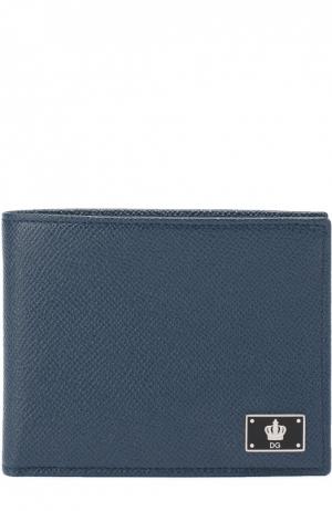 Кожаное портмоне с отделением для кредитный карт Dolce & Gabbana. Цвет: темно-синий