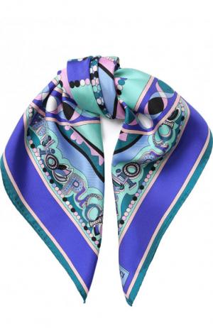 Шелковый платок с принтом Emilio Pucci. Цвет: зеленый