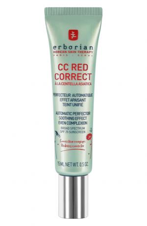 Корректирующий крем для лица CC Red Correct Erborian. Цвет: бесцветный