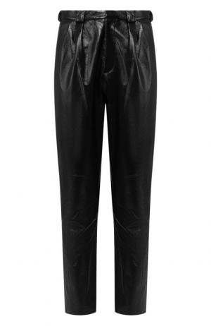Кожаные брюки прямого кроя Givenchy. Цвет: черный