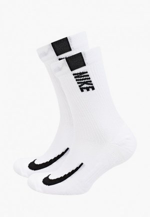 Носки 2 пары Nike. Цвет: белый