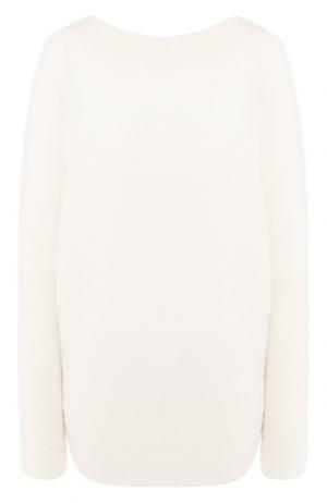 Кашемировый пуловер с открытой спиной Tegin. Цвет: белый