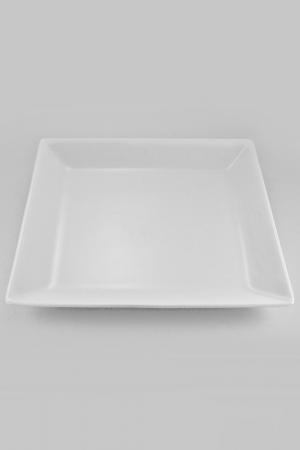 Тарелка квадратная 25 см Nikko. Цвет: белый