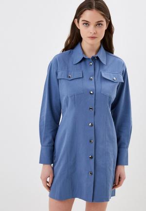 Платье джинсовое UnicoModa. Цвет: голубой