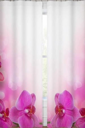 Фотошторы Прекрасная орхидея Сирень. Цвет: розовый