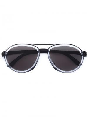 Солнцезащитные очки-авиаторы Mykita. Цвет: чёрный