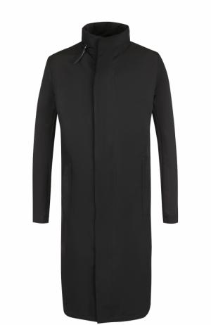 Утепленное хлопковое пальто на молнии с воротником-стойкой 11 by Boris Bidjan Saberi. Цвет: черный