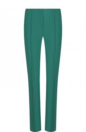 Однотонные шерстяные брюки со стрелками Diane Von Furstenberg. Цвет: темно-зеленый