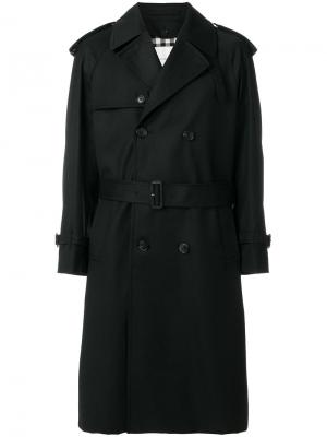 Двубортное пальто Mackintosh. Цвет: чёрный