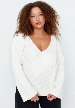 Пуловер Trendyol. Цвет: белый