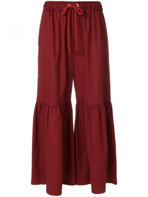 Расклешенные брюки Moroccan See By Chloé. Цвет: красный