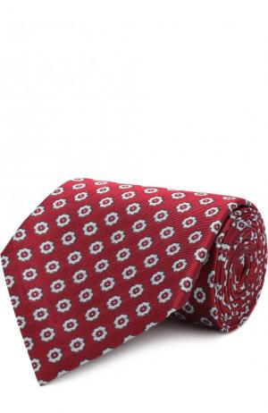 Шелковый галстук с узором Z Zegna. Цвет: красный