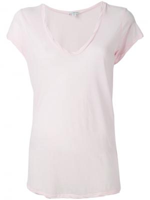 Классическая футболка James Perse. Цвет: розовый и фиолетовый