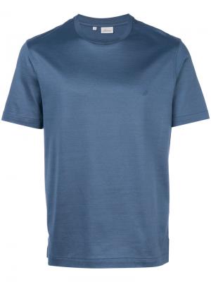 Однотонная футболка Brioni. Цвет: синий