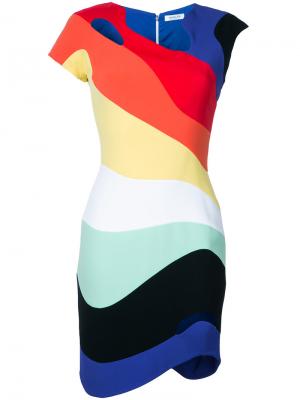 Облегающее платье Rainbow Wave Mugler. Цвет: многоцветный