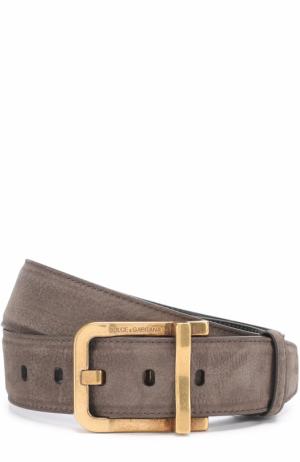 Кожаный ремень с металлической пряжкой Dolce & Gabbana. Цвет: темно-коричневый
