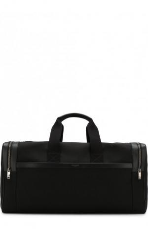Дорожная сумка из текстиля Saint Laurent. Цвет: черный