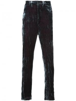Бархатные брюки Ann Demeulemeester. Цвет: серый