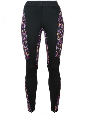 Леггинсы Flower Thrift с панельным дизайном Versace. Цвет: чёрный