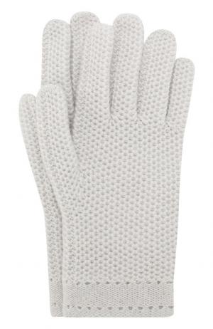 Вязаные перчатки из кашемира Inverni. Цвет: светло-серый