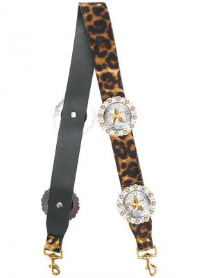 Декорированный леопардовый ремень для сумки Kate Cate. Цвет: многоцветный
