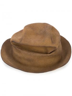 Шляпа со складками Horisaki Design & Handel. Цвет: коричневый